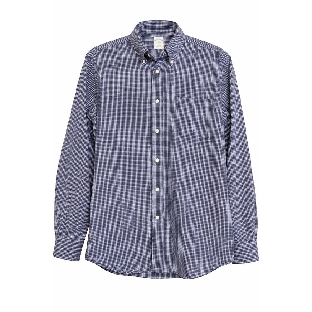 Brooks Brothers Regent Blue Gingham Button Down Men’s L, Bus/ Classic timeless
